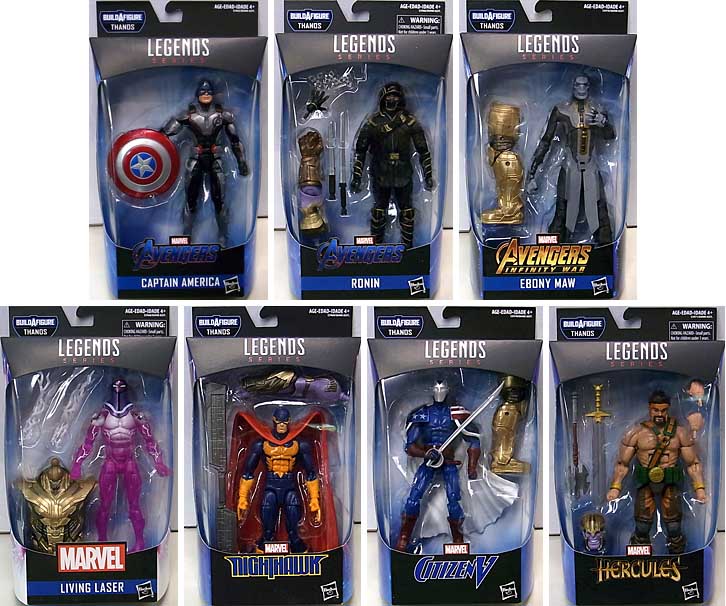 HASBRO MARVEL LEGENDS 2019 AVENGERS: ENDGAME SERIES 1.0 7種セット [ARMORED THANOS SERIES] パッケージ傷み特価